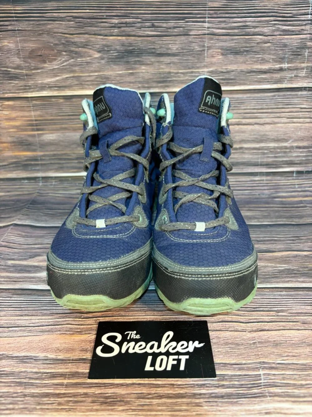 Ahnu‎ Sugarpine Waterproof Hiking Boots Blue Teal Women's Athletic Size 8